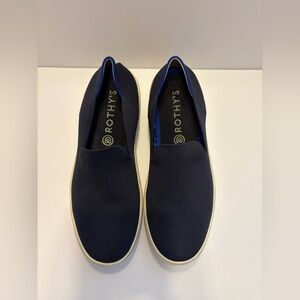 Rothy's The Original Slip On Sneakers Womens Size 8  Knit Fabric Comfort Navy